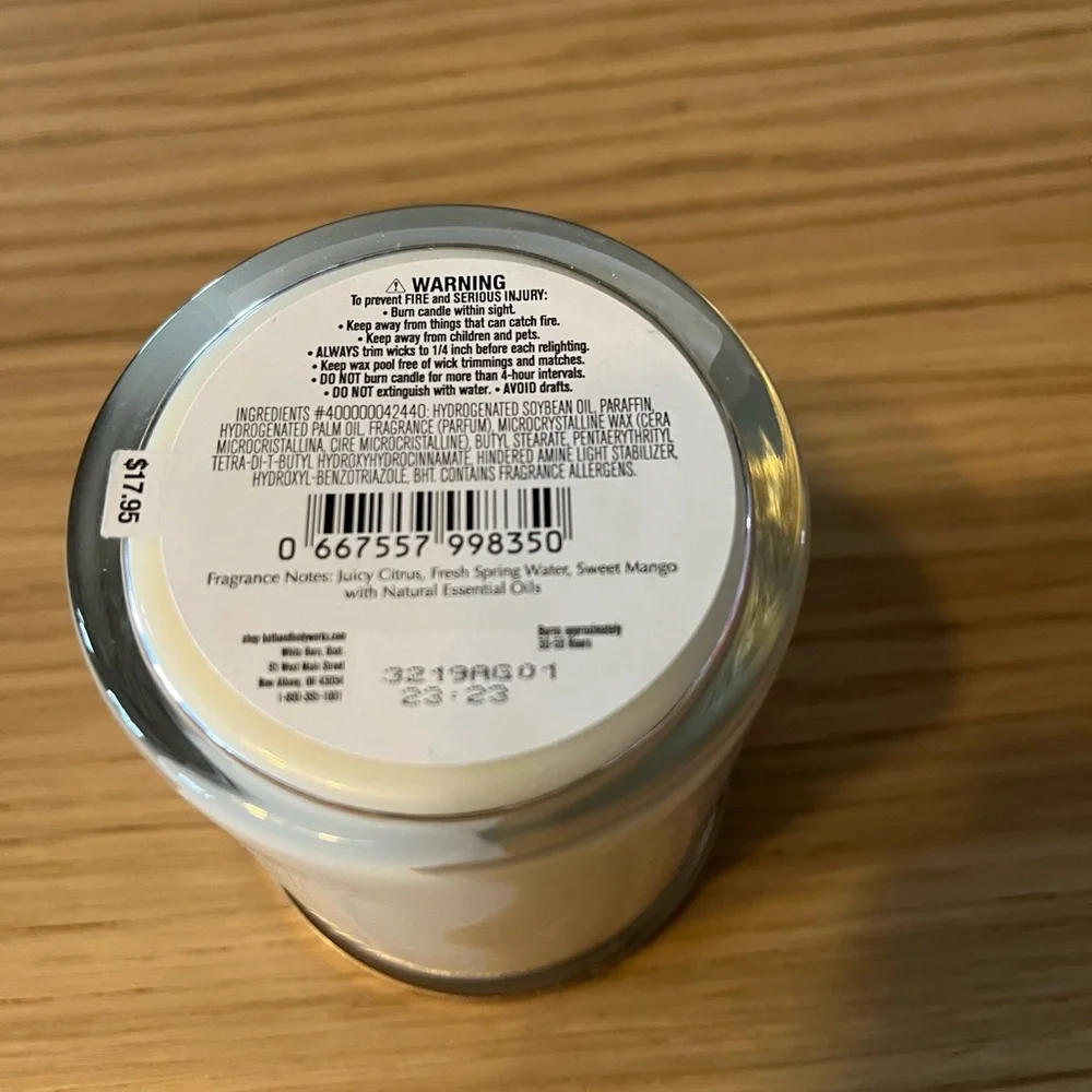 Bath & Body Works Single Wick Candle. Midnight Blue Citrus.